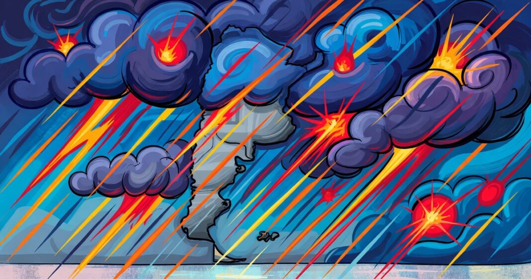Alerta en 17 provincias: tormentas severas y viento Zonda azotan Argentina