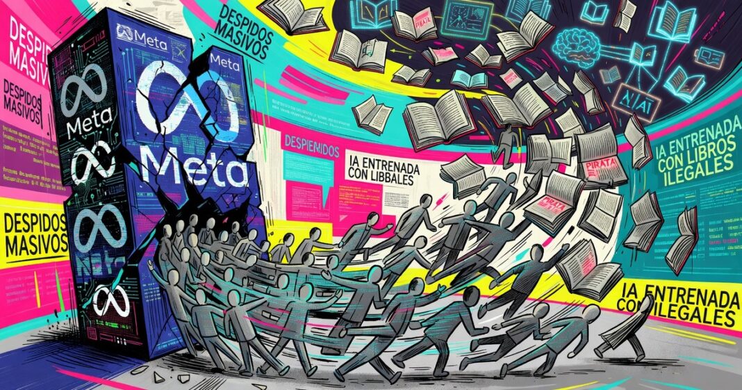 Meta despide a 8,000 empleados mientras entrenaba IA con libros piratas